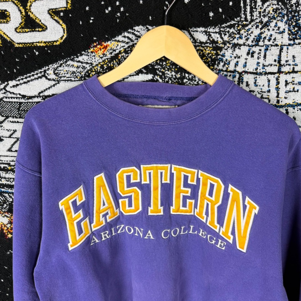 Vintage Oarsman 913 Eastern Arizona College Sweatshirt Purple Mens Medium USA